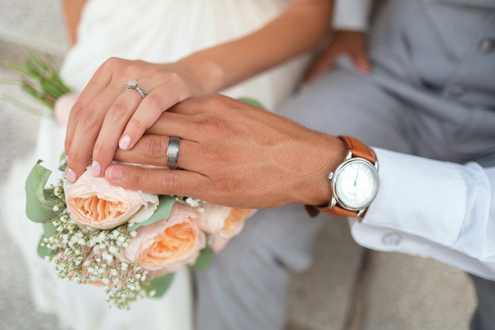 Couple le jour de son mariage